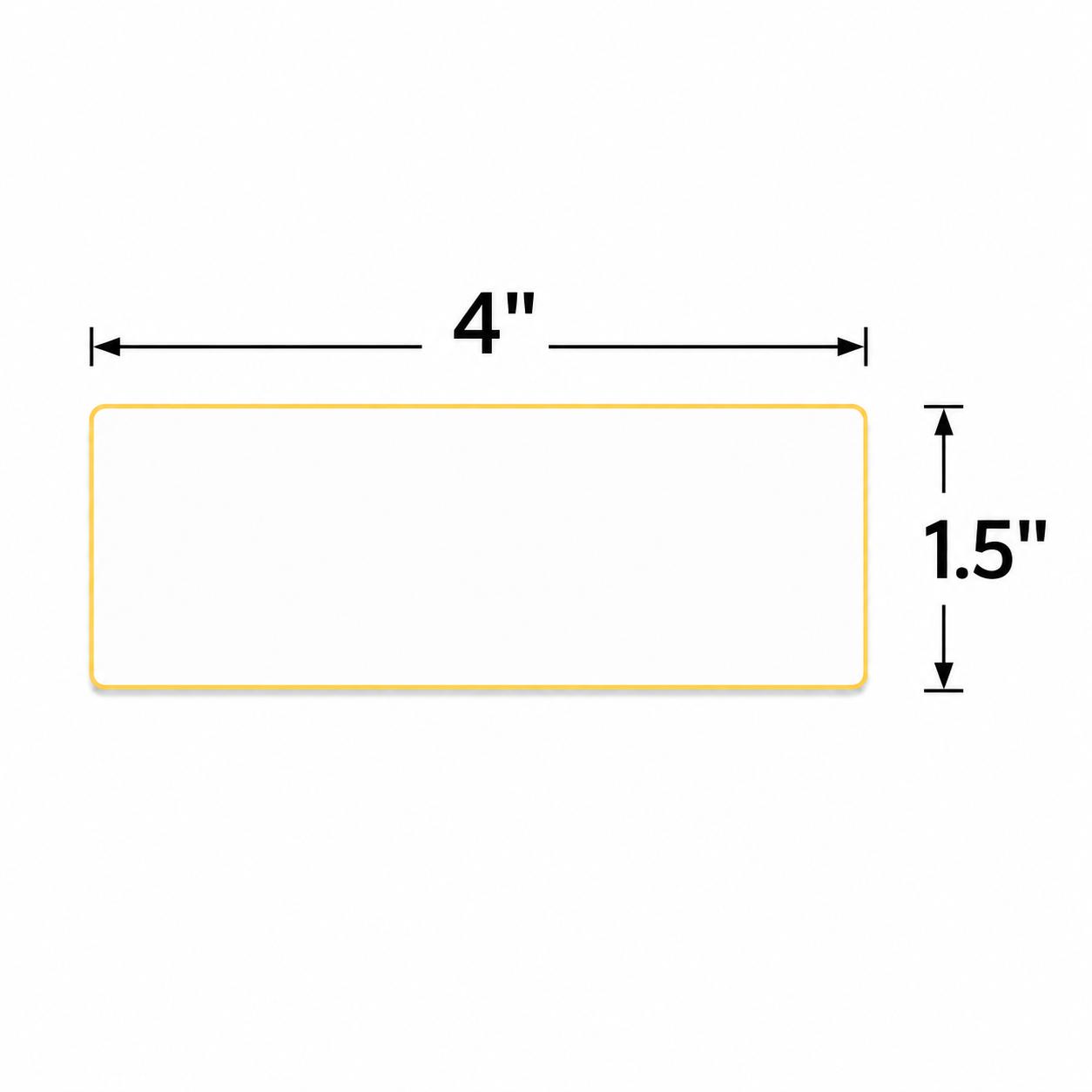 4 x 1.5 inch thermal label dimension