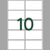 10 Labels Per A4 Sheet Graphic