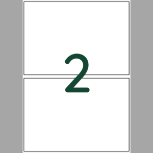 2 Labels Per A4 Sheet Graphic