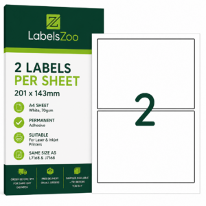 2 labels per a4 sheet