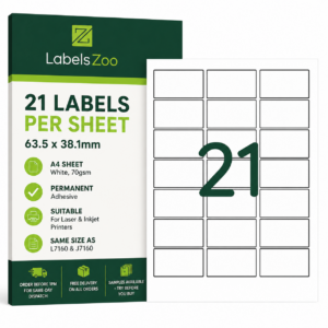 21 labels per a4 sheet