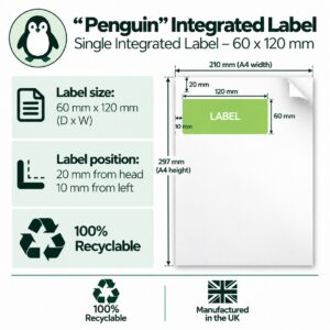 Single Integrated Label – 60 x 120mm