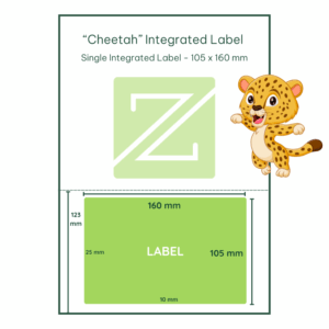Cheetah Single Integrated Label