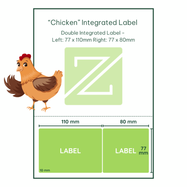 Chicken Double Integrated Label