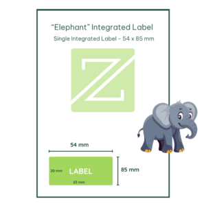 Elephant Single Integrated Label