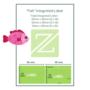 Fish Triple Integrated Label