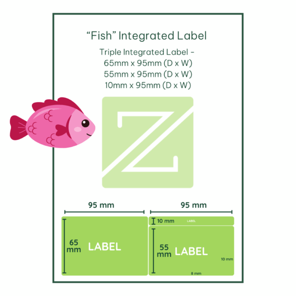 Fish Triple Integrated Label