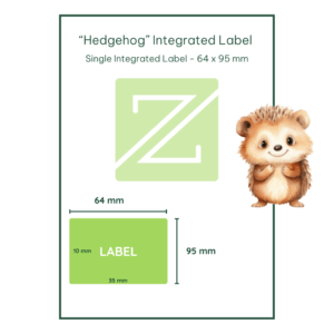 Hedgehog Single Integrated Label