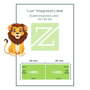 Lion Double Integrated Label