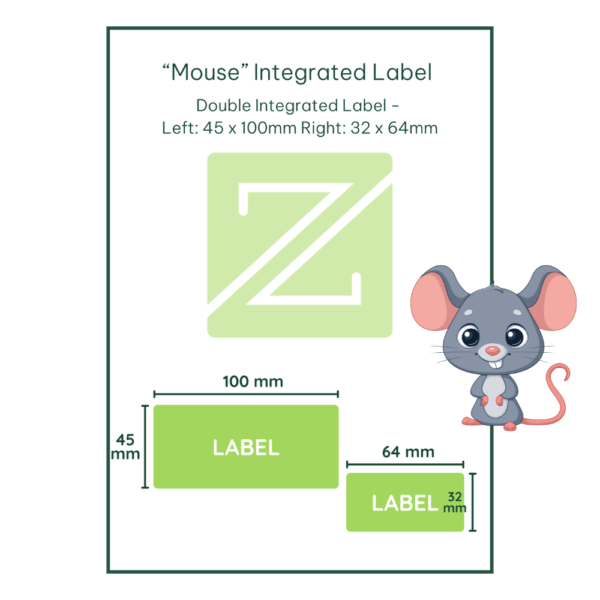 Mouse Double Integrated Label