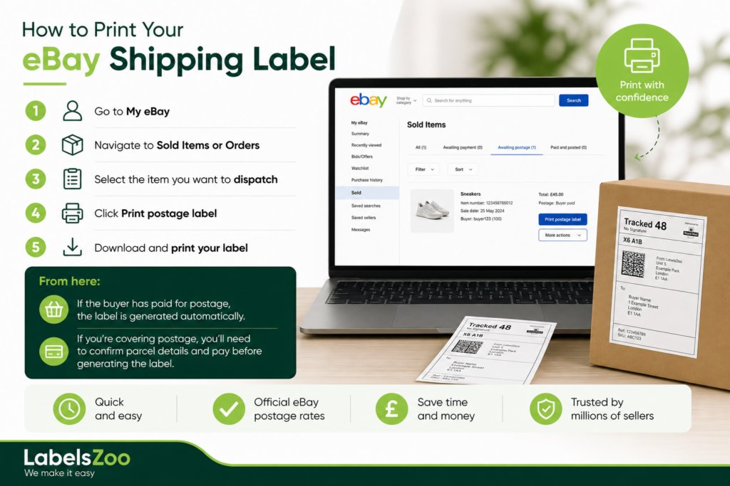 How to print ebay shipping labels step by step graphic