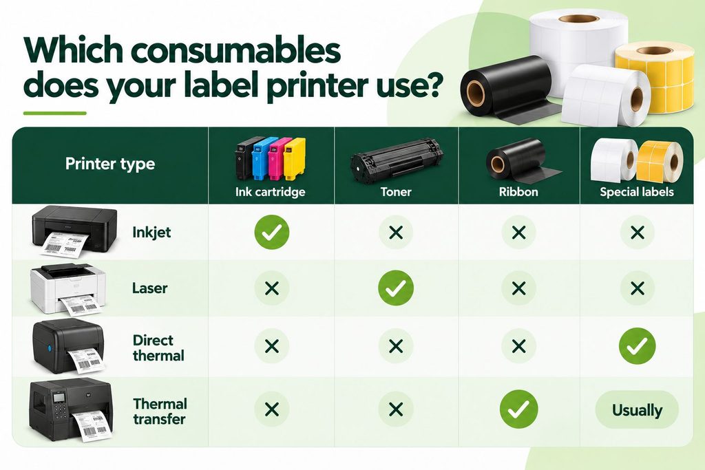 which consumables does your label printer use?